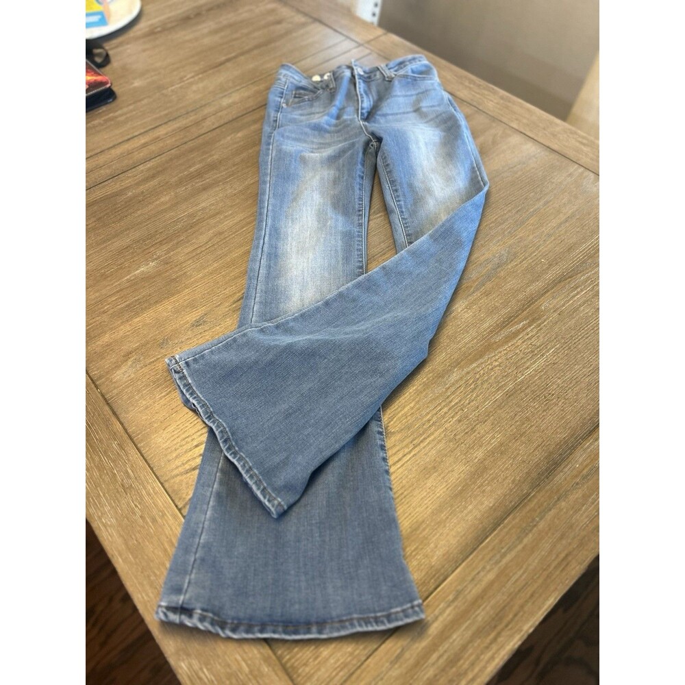 S.O.N.G. Fit And Flare Back Lace-up Jeans Light Blue Size 1/25